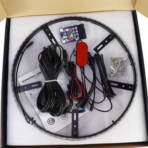Araç aydınlatma sistemi, su geçirmez IP68 4 adet kitleri RGB tekerlek halkası Led araba tekerlek ışıkları luces diğer farlar araba için - Product Image 2