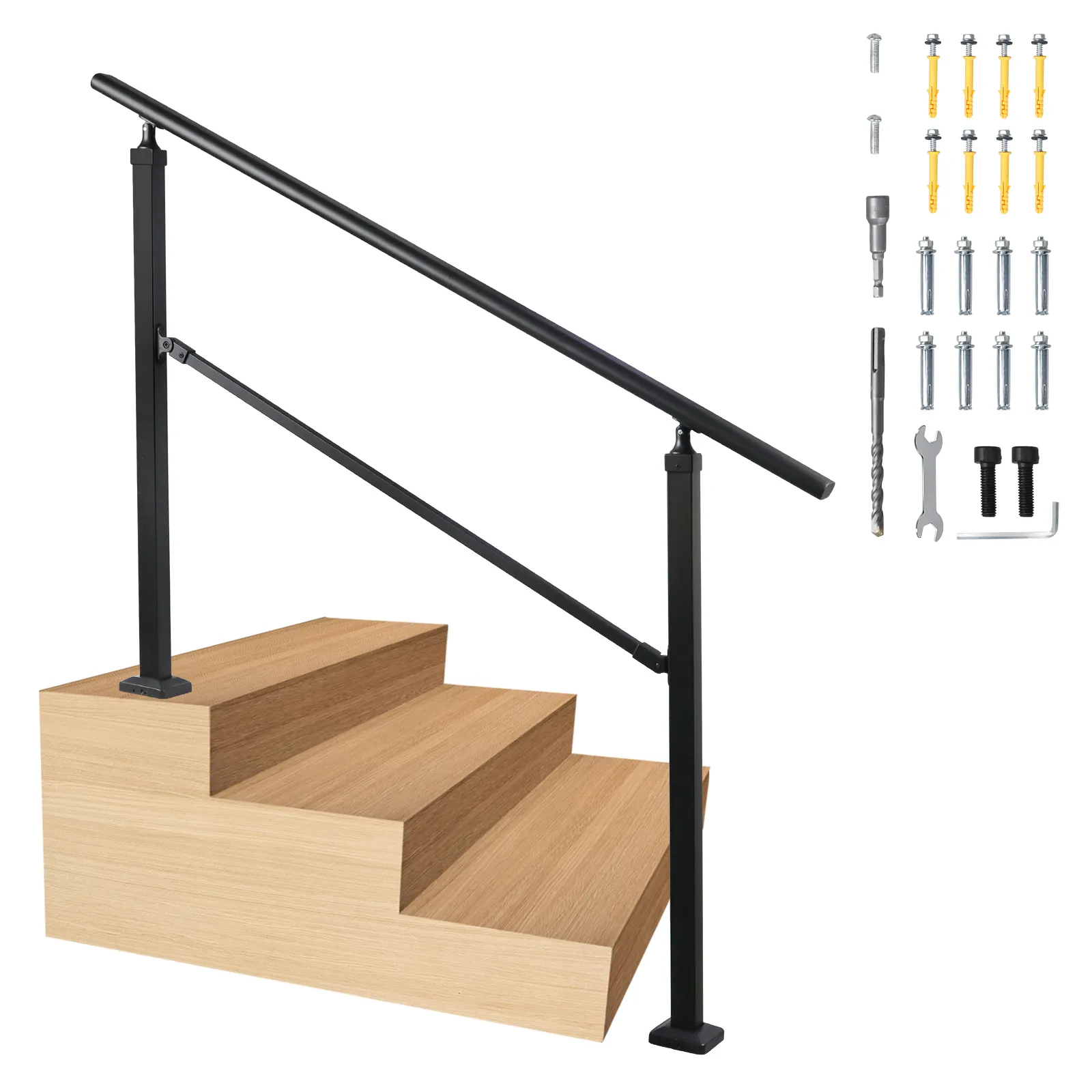 Paneles de barandilla de escalera de hierro forjado para exteriores de metal, barandilla de escalera de Villa, barandilla de escalera de hierro