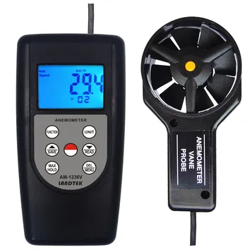 Tragbares Anemometer Windgeschwindigkeitsmesser mit Windstrommessung AM-1236V