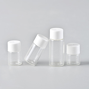 ホットセールミニ1ml 2ml 3ml 4ml 5mlクリアアンバーガラスバイアルボトルオリフィスリファイスリデューサープラスチックキャップ付きエッセンシャルオイル香水用 - Product Image 1