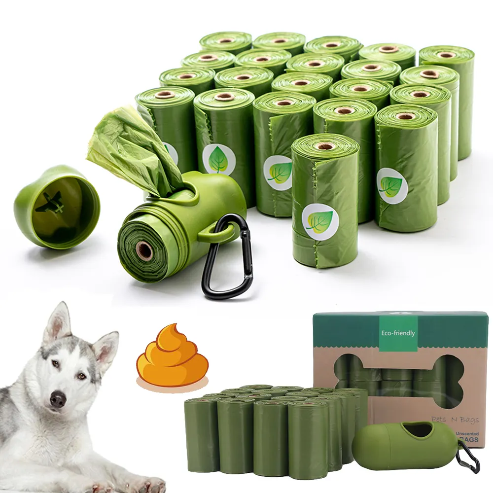Bolsa desechable personalizable para excrementos de perro, desecho de mascotas Biodegradable, perfumado, el más vendido