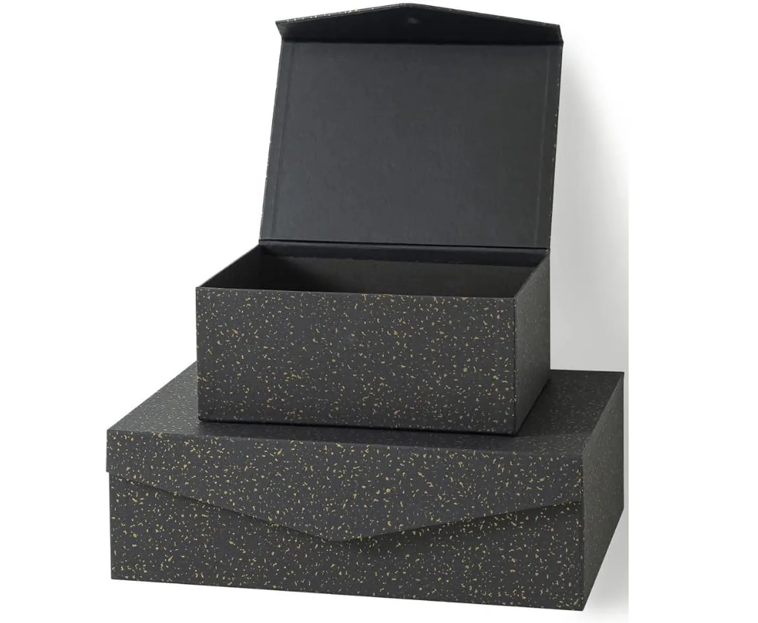 Cartón con tapa abatible rectangular, cestas vacías apilables, contenedores personalizables para regalos, Cajas de Regalo magnéticas con tapas
