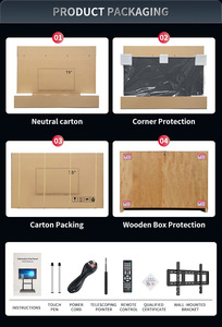 43 ''a 98'' Multi Touch 40 Ponits Panel de pantalla interactiva plana 4K Android OPS Sistema dual Smart LCD TV Whiteboard - Product Image 5
