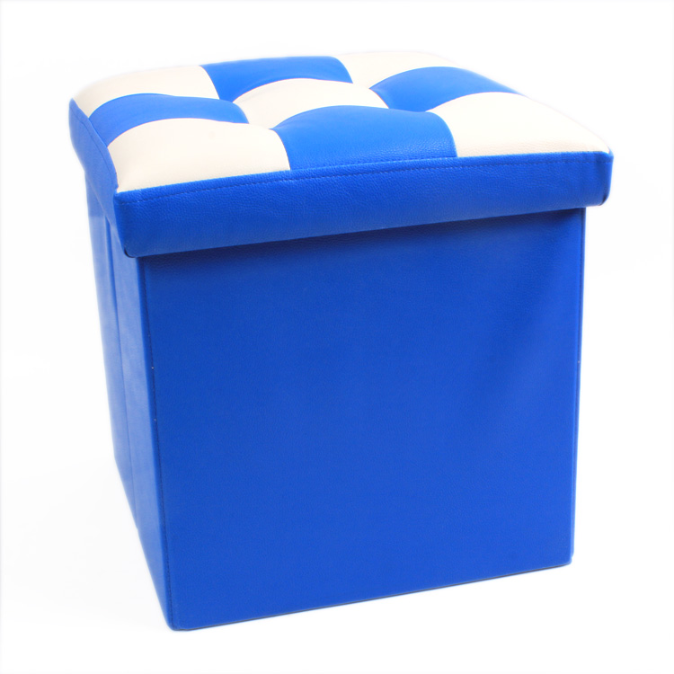 square storage ottoman footstool faux leather storage stool high quality collapsible bench