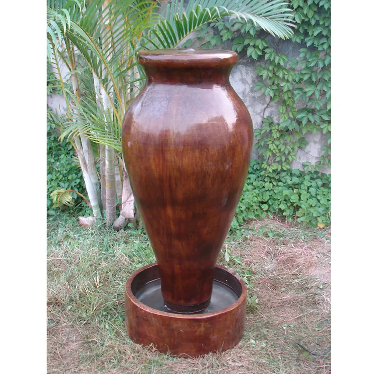 Resin Outdoor Vase Water Modern Garden Statue Fountain Ornament