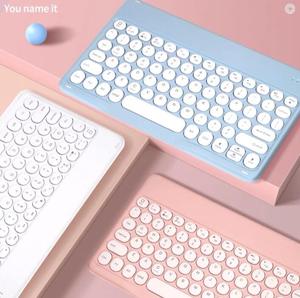 Teclado inalámbrico recargable con ratón, dispositivo múltiple para ipad/tableta Android y teléfonos móviles