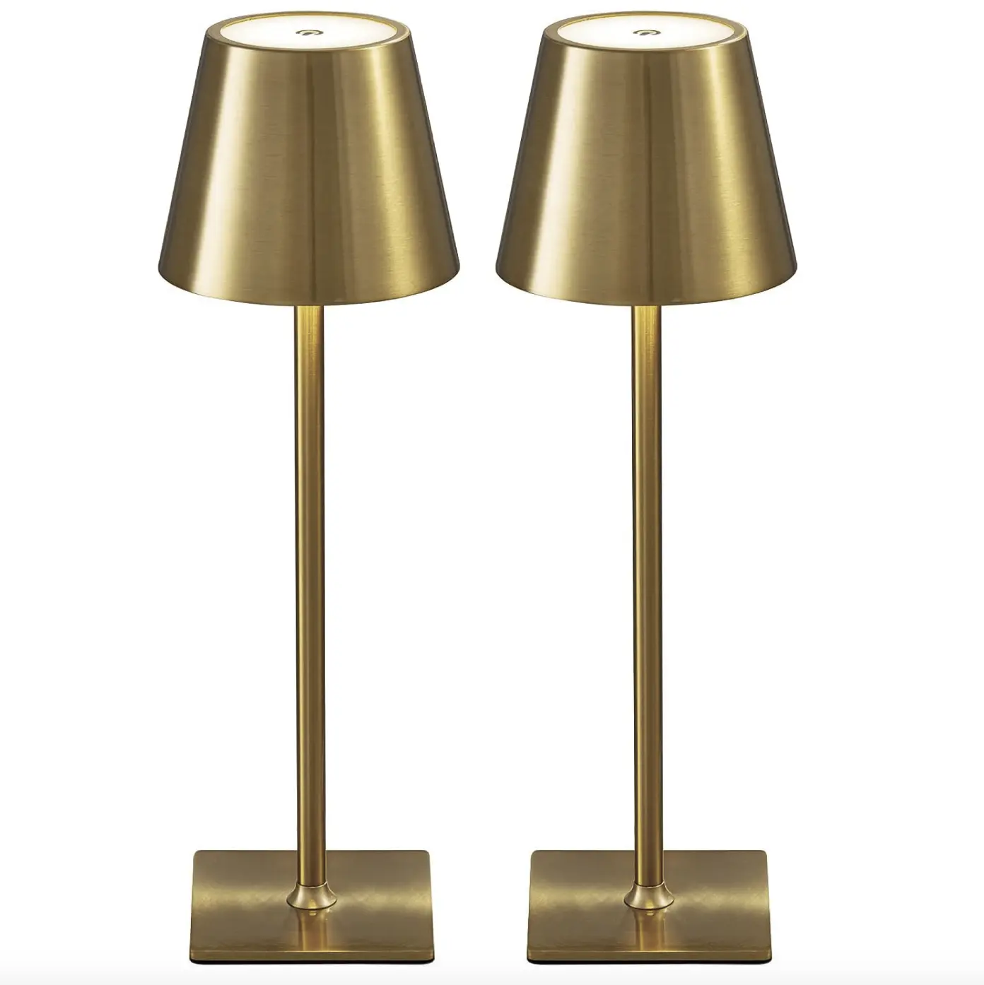 Lámpara inalámbrica nórdica, diseño de mesa, hotel, restaurante, lámpara de mesa LED recargable de metal con base de carga