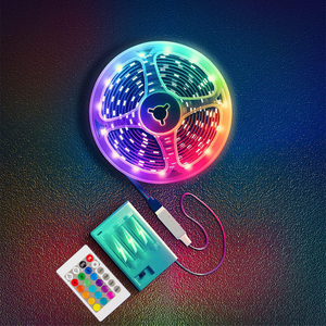 5V RGB <strong>1M</strong> 2M 3M 4M Color Changing 5050 Waterproof <strong>Led</strong> Strip Light Battery Powered with Remote Control - Product Image 1