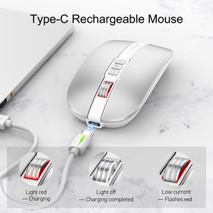 neue computer maus 2400 dpi gaming maus 2.4g/bt5.1 stumme kabellose maus - Product Image 6