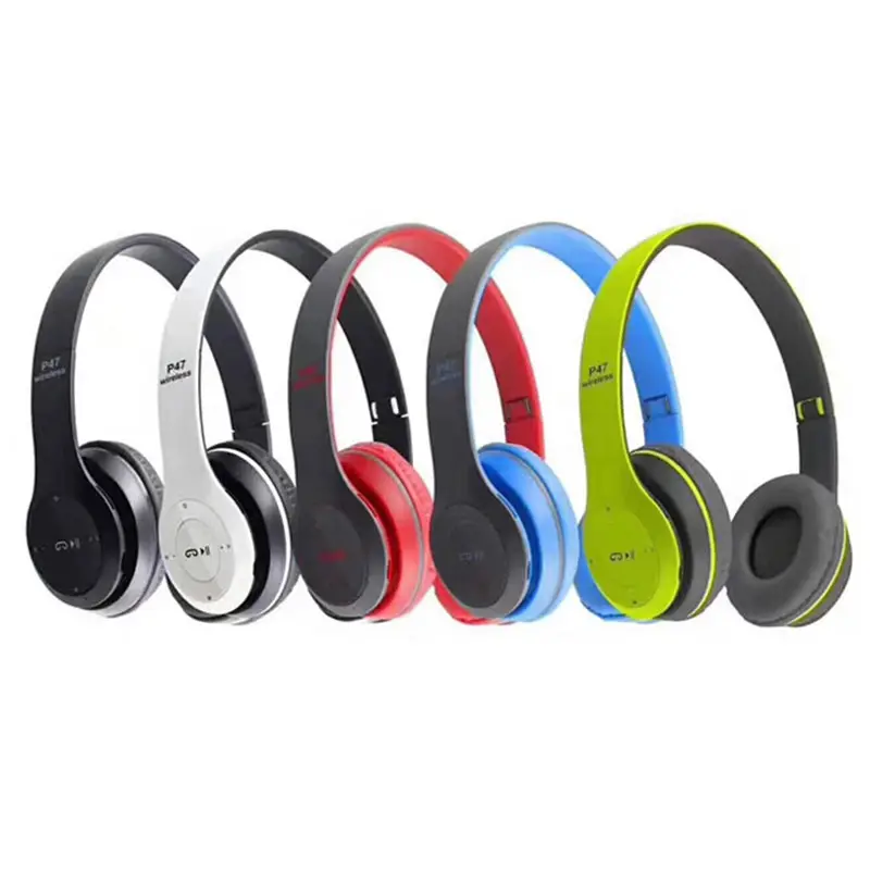 Bestseller P47 Kopfhörer MP3-Player Drahtlose Kopfhörer 3,5mm BT5.0 TF-Karte FM-Stereo radio Für iOS Android Phone