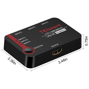 TESmart-interruptor HDMI de alta calidad, 4k, 3 en 1, 3 puertos, HDCP 2,2, receptor IR, CEC, 4K, 60hz, para PS5, HDTV - Product Image 3