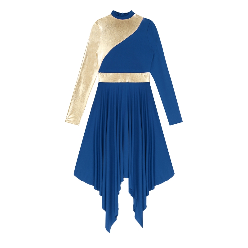 Womens Dance Performance Costumes - Iefiel Patchwork Dress