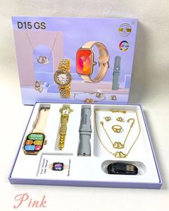 Luxury D15 GS Smart Watch Diamond Screen Heart-Shaped Jewelry Set IOS <strong>Operation</strong> IP67 Activity Tracker Heart Rate Monitor - Product Image 1