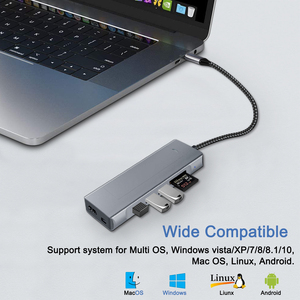 Commercio all'ingrosso 8 in 1 USB tipo-C Multi-funzione SD/TF lettore di schede, 10Gbps trasmissione dati USB 3. 0 porta, HDMI, M.2 SATA usb c hub - Product Image 5