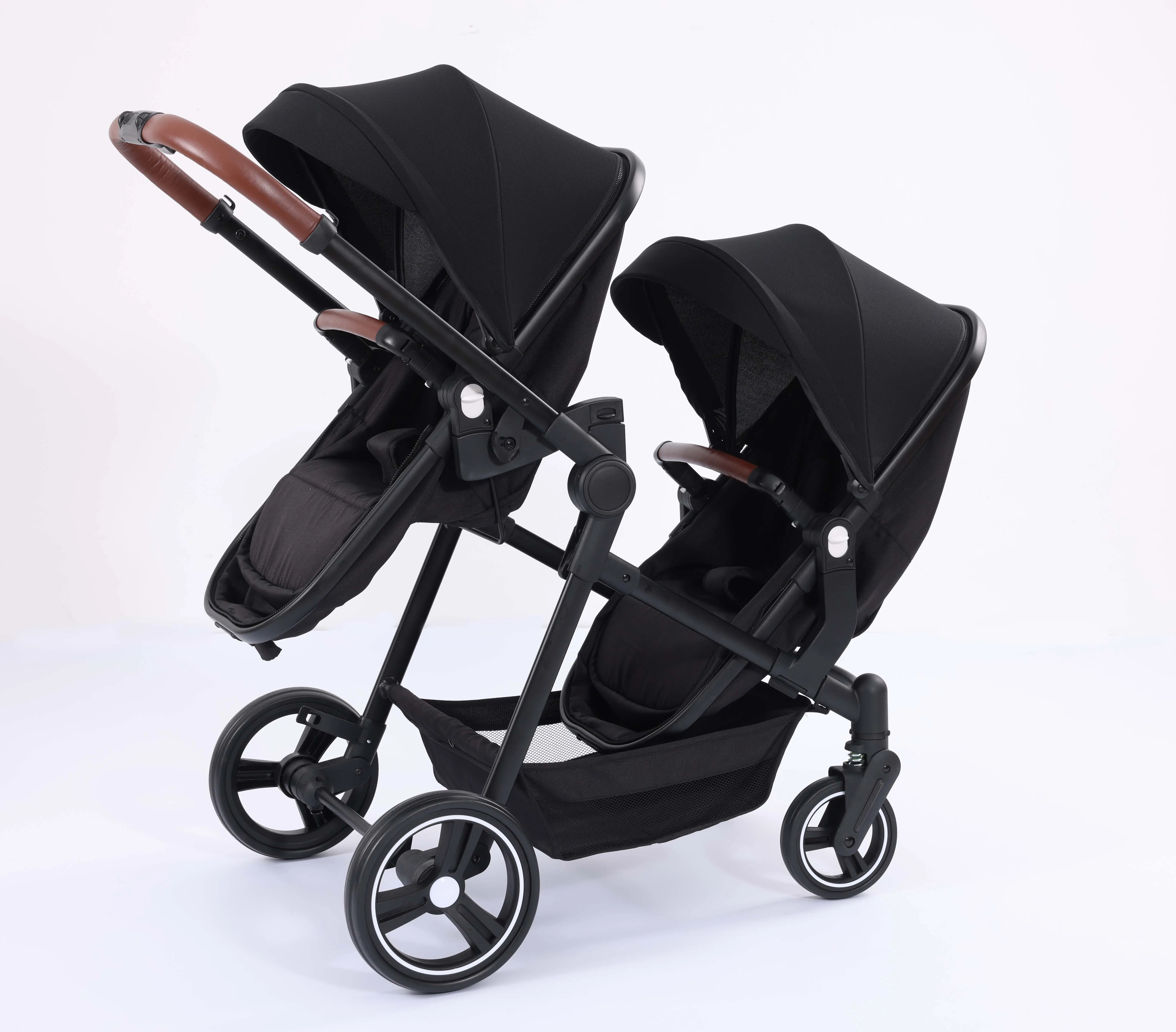 Hot sale Twin Stroller with reversible seat Multi-function Pushchair for double babies Luxury Tandem Stroller with car seat