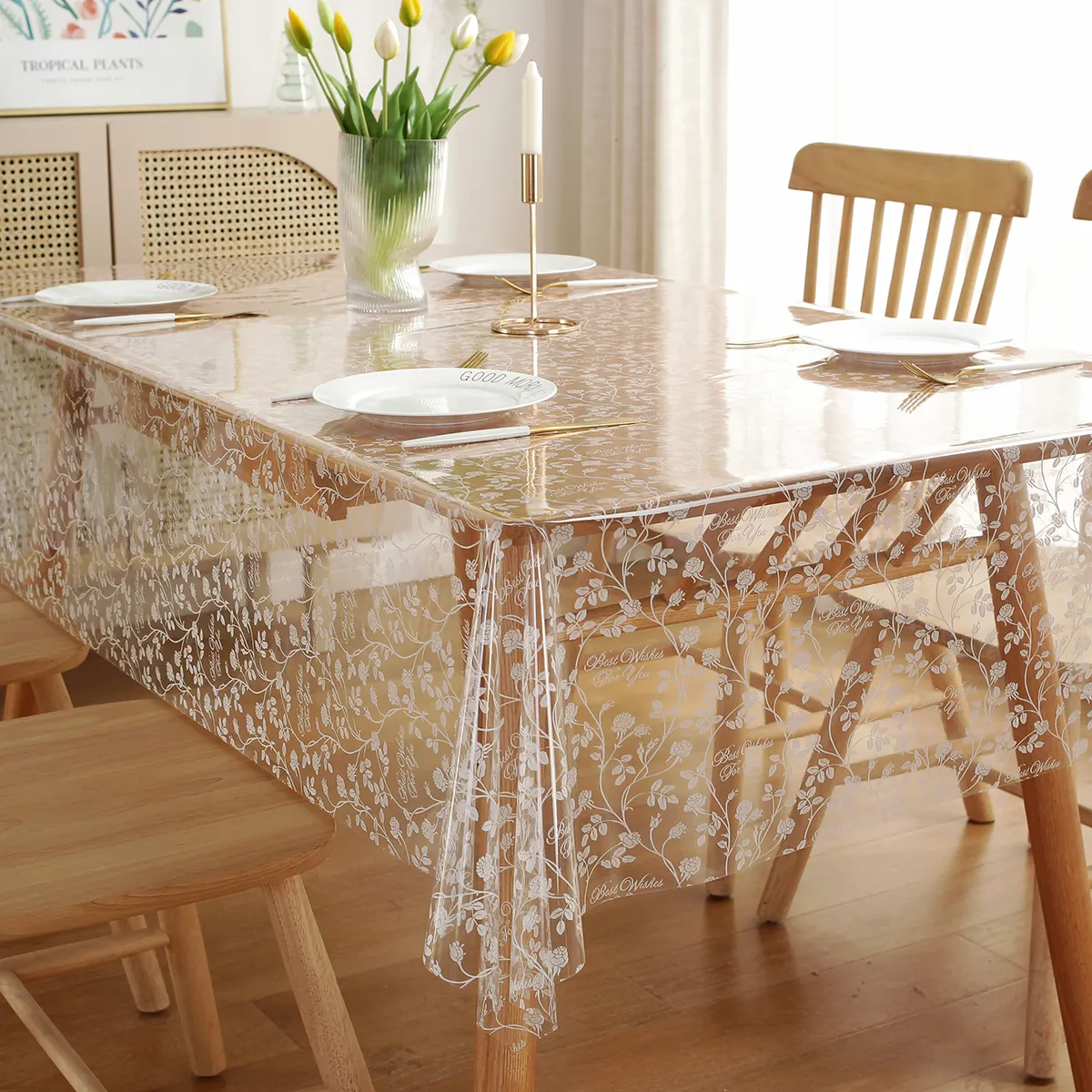 Fabriek Groothandel Tafel Cover Clear Zachte Pvc Dikke Clear Plastic Tafelkleed