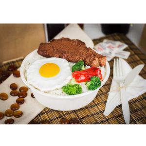 Eko biyobozunur tek kullanımlık salata kasesi setleri bambu sofra Bio <span class=keywords><strong>5</strong></span> <span class=keywords><strong>Oz</strong></span> şeker kamışı Bagasse kare kase