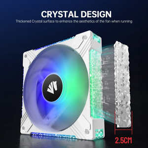 12V6ピン20 LEDライトRGBゲーミングPCコンピューターファンLEDマルチカラー120mmCPUクーラーファンRGBコンピューターファン - Product Image 3