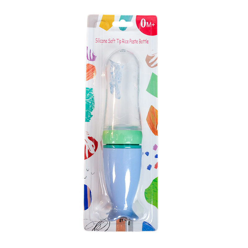 English-soft headed rice porridge spoon-blue