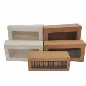 Biểu tượng tùy chỉnh Cookie Macaron giấy kraft trượt ra mở ngăn kéo hộp với cửa sổ - Product Image 4