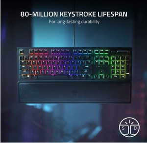 Interruptores mecánicos verdes Macros programables RGB de croma táctil para teclado mecánico para juegos BlackWidow V3 - Product Image 4