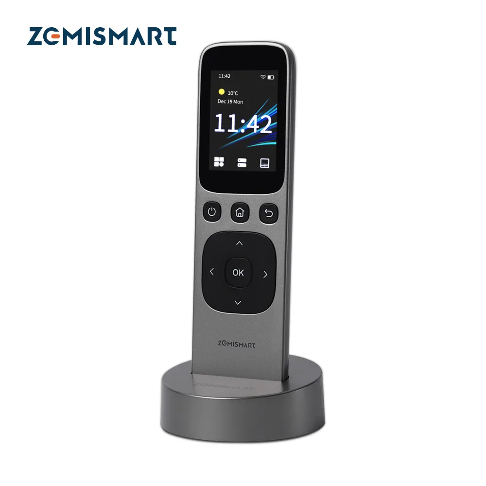 Zemismart Tuya Smart WiFi Zigbee BLE Kontrol Pusat dengan Layar Sentuh HD Nirkabel Basis Pengisian Inframerah Remote Control