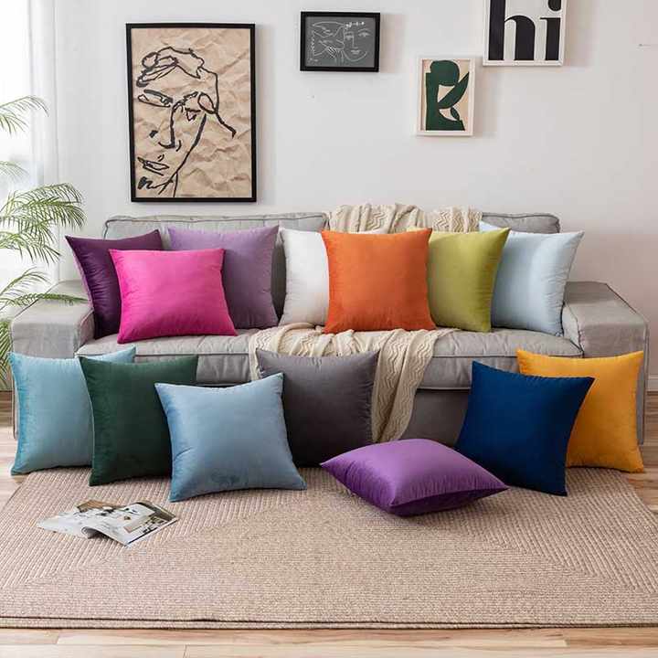 Luxury Velvet Cushion Cover Home Sofa Decoration 45*45cm Velvet Pillow Case Cover for Bed Chair Couch Living Room