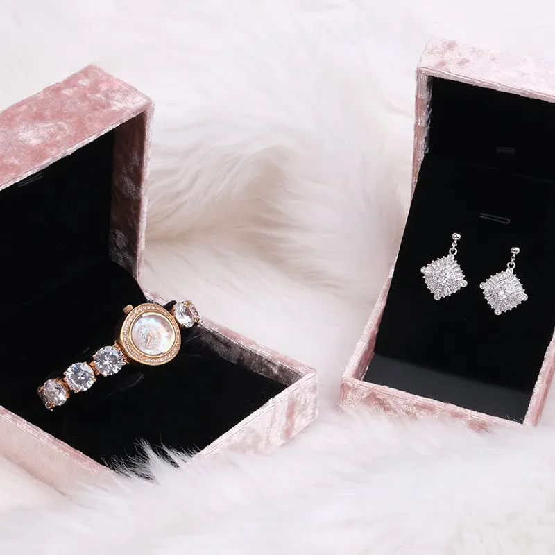 Custom cassetti scorrevoli gioielli di lusso confezione regalo di carta con manico per orecchini pacchetto di gioielli con logo
