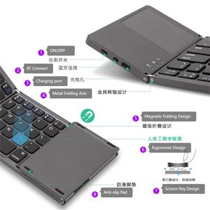 Inalámbrico para 60% 64 teclas Mini teclado plegable tijera llave con puerto de interfaz USB nuevo producto Material plástico - Product Image 3