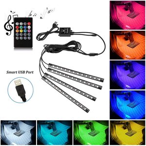 ไฟนีออน48 72 LED สร้างบรรยากาศภายในรถยนต์,แสงดีพร้อมรีโมทควบคุมด้วย USB ไร้สายควบคุมด้วยแอพเพลงไฟสร้างบรรยากาศอัตโนมัติ RGB - Product Image 4