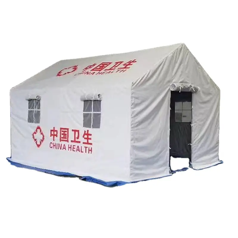 خيمة الإغاثة للاجئين في حالات الطوارئ عالية الجودة خيمة بيضاء للمأوى الطبي في حالات الطوارئ