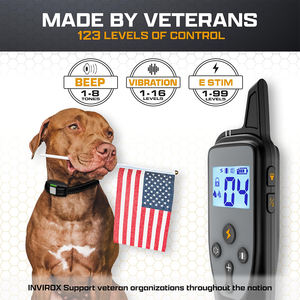2025 संस्करण रिचार्जेबल डॉग प्रशिक्षण कॉलर 123 स्तर 1100yd रेंज वाटरप्रूफ रिमोट कंट्रोल छाल नियंत्रण छाल नियंत्रण छाल नियंत्रण - Product Image 2