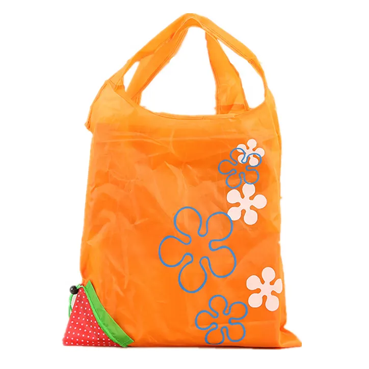 Chiterion 패션 미니 프로모션 접이식 재사용 RPET 과일 딸기 쇼핑 가방 식료품 구매자 파우치 스토리지 가방