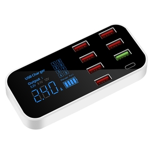 40W 8-Port-Schnellladung PD USB C-Netzteil 3.0 LED-Anzeige mit mehreren USB-Desktop-Ladegeräten 5A 2A Ausgangs strom batterie Verwendung - Product Image 5