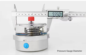 MAIRUIKESI Limites supérieures et inférieures réglables en acier inoxydable Filetage 100mm Manomètres à contact électrique antichoc - Product Image 4