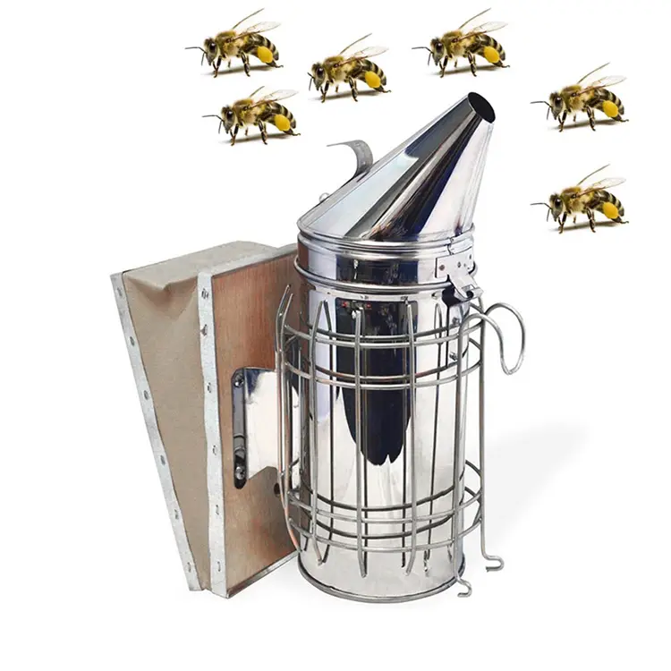 Apicultura suprimentos abelha colmeia ferramentas aço inoxidável colmeia abelha fumador