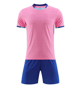 卸売カスタムロゴキッズシャツ & トップスサッカーシャツサッカージャージー赤と白のキットサッカージャージーセット男性用