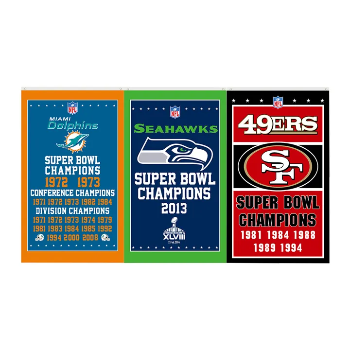Çoklu ürün seçenekleri özel şampiyonu Banner futbol kulübü San Francisco 49ers NFL ekipleri spor bayrakları