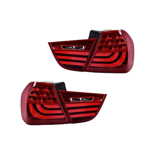 ชุดไฟท้าย LED E90สำหรับรถ BMW 3-2008ชุดสายไฟเบอร์ออปติก i318 i320สภาพใหม่12V สีเลนส์สีแดงใส - Product Image 1