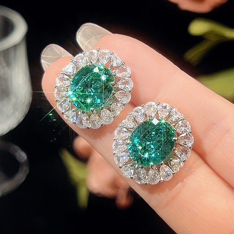 Boucles d'oreilles Parra vert nid d'oiseau