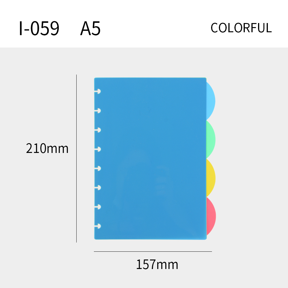 A5 Plastic, Colorful, 1-5