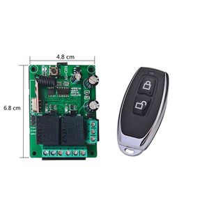 Wireless rf empfänger relais schalter DC 12V/24V relais 2 Kanal empfänger modul und lernen code Fernbedienung control AG-C201 - Product Image 2