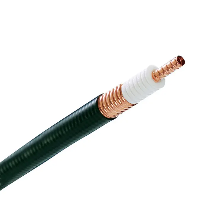 Commscope cabo coaxial de 1-AVA6-50 ", cabo de espuma 1/4, feeder coaxial rf com jaqueta pe preta