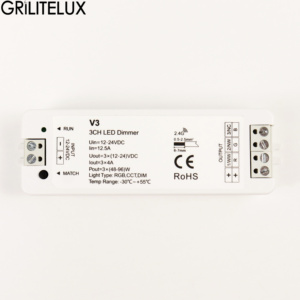 V3หรี่ไฟ LED ควบคุม4โซน3Ch/4Ch 12V/24V DC 16A ไร้สาย R8 RT9 RF ระยะไกลสำหรับ RGBW - Product Image 1