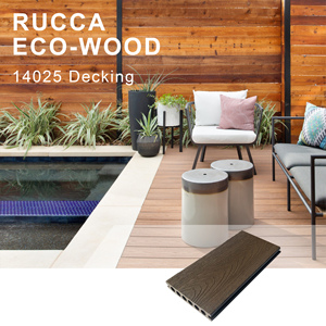 Modern Design Outdoor WPC <strong>Decking</strong> 140*25mm Deep Embossed <strong>Decking</strong> with Smooth Technics - Product Image 3