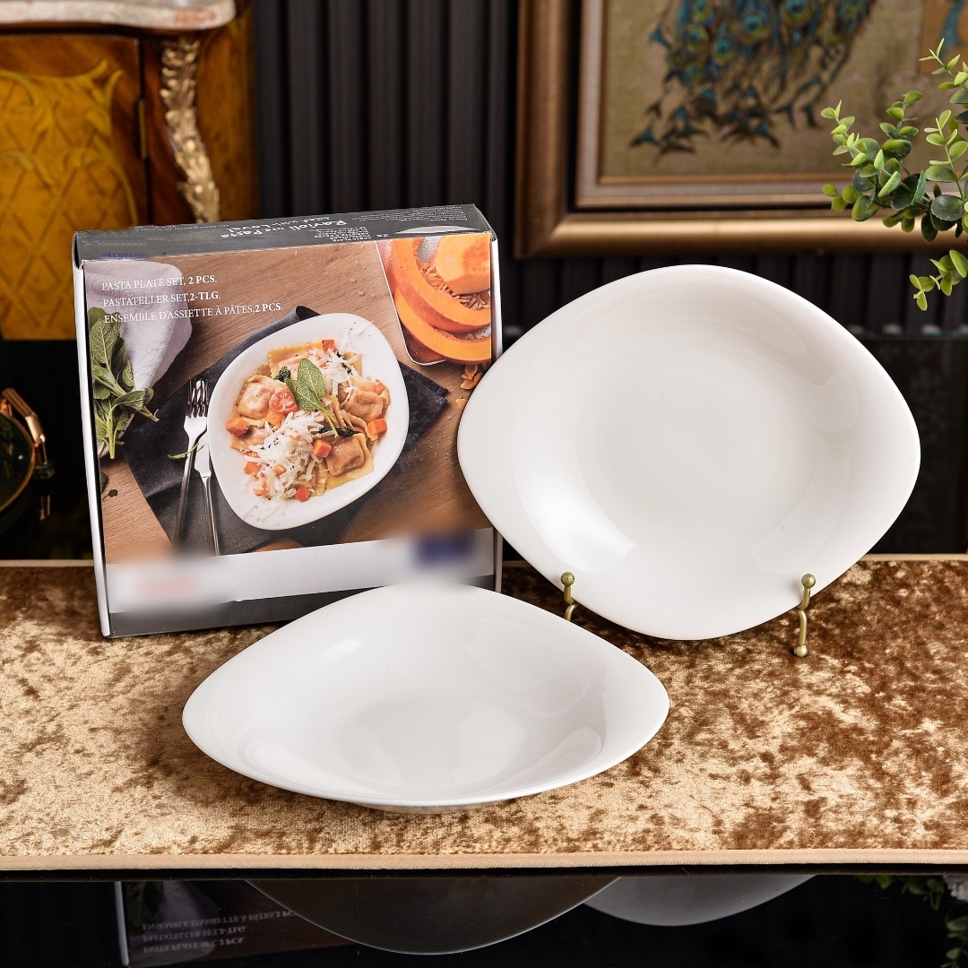 Assiette blanche de 10,5 pouces
