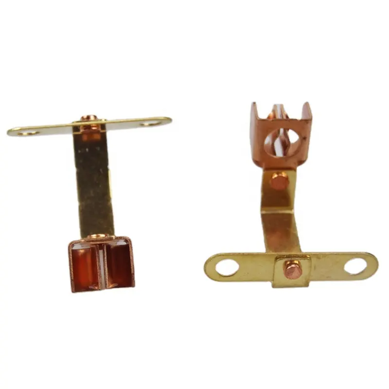 Custom adaptor electrical plug brass pin spring contact