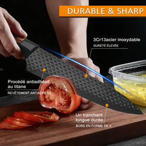 6 adet yüksek karbon paslanmaz çelik bıçaklar el yapımı dövme balta şef kasap mutfak bıçağı ahşap saplı şef bıçağı pişirme aracı - Product Image 4