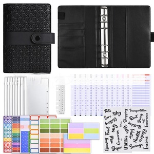 Specialized Weaving Pattern Splicing A6 Loose-leaf <strong>Folder</strong> Handbook PU Leather Cash Budget Loose-leaf <strong>Notebook</strong> - Product Image 6