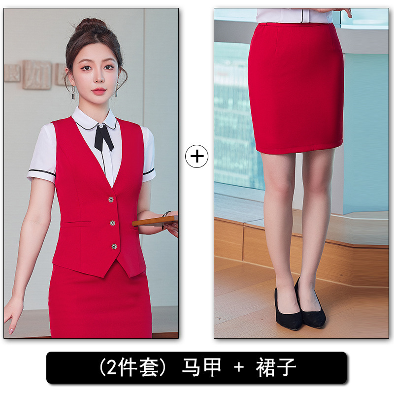 LLYA256 Bright Red Vest 112 Skirt